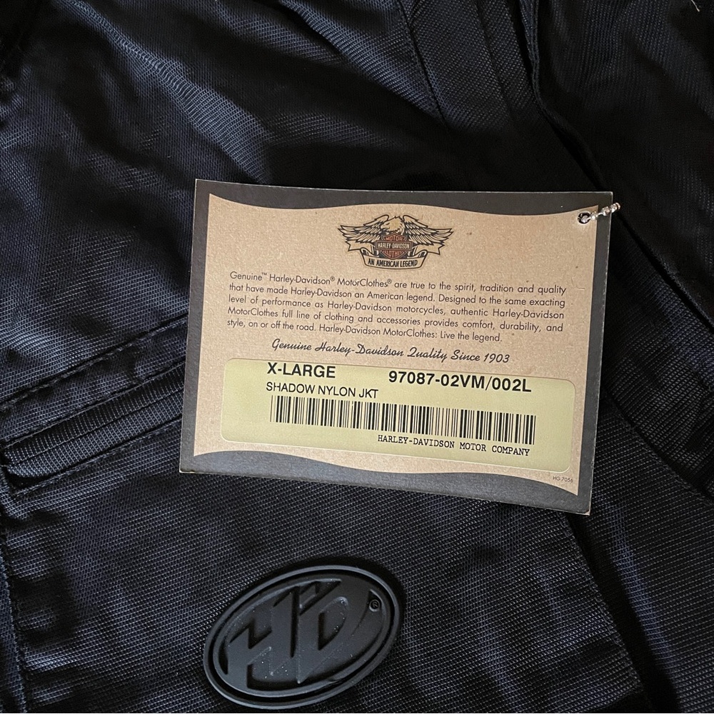 Harley-Davidson Black Shadow Nylon Jacket / Vest , NEW, Mens XL 97087-02VM/002L - Picture 3 of 12